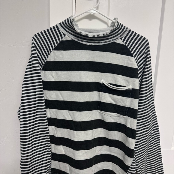 Free People Black and Gray Striped Top - Picture 3 of 3